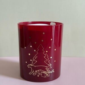 Cartier Luxury Holiday Candle Red Glass Panther Design